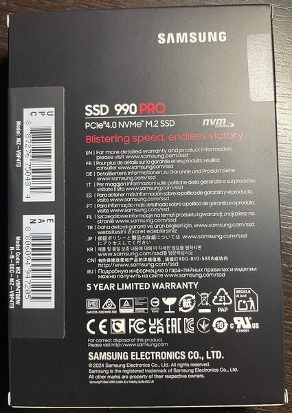 SSD Samsung 990 Pro 4TB